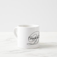 Grey Fancy Calligraphy Script Monogram