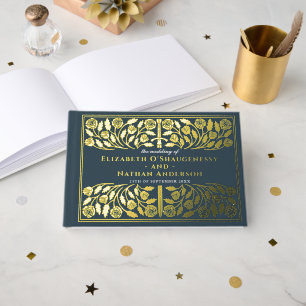 Grey Fantasy Royal Mediaeval Sword Wedding Guest Book
