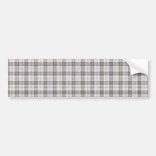 Grey fashion tartan bumper sticker