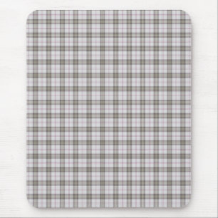 Grey fashion tartan mouse mat