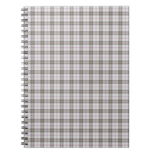 Grey fashion tartan notebook