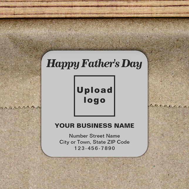 Grey Father’s Day Business Square Sticker (Creator Uploaded)