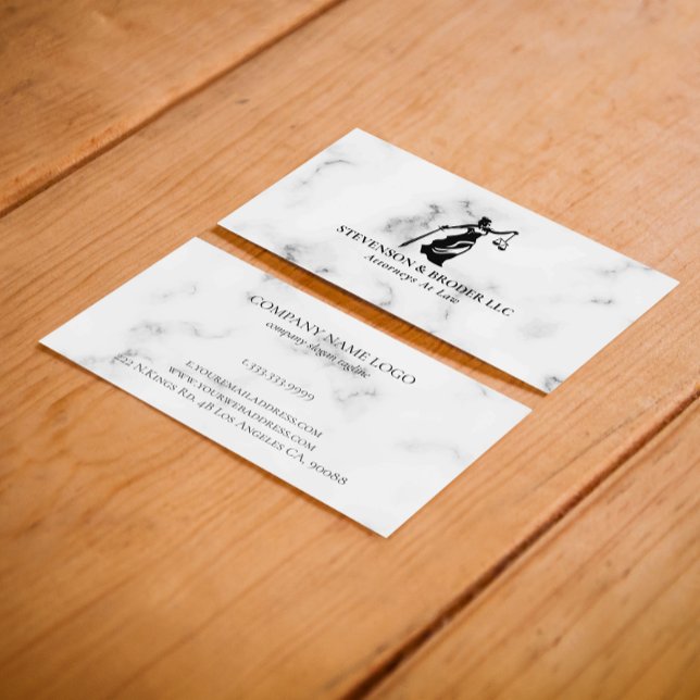 Grey Faux Marble Silver Veins Business Card (Creator Uploaded)