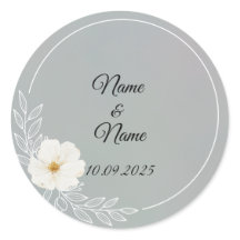 Grey favour stickers