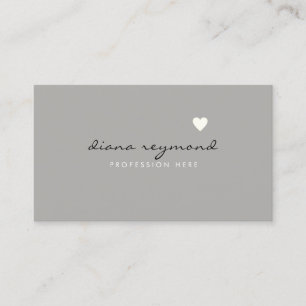 grey feminine professional women business card