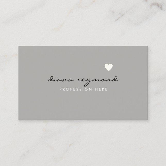 grey feminine professional women business card (Front)