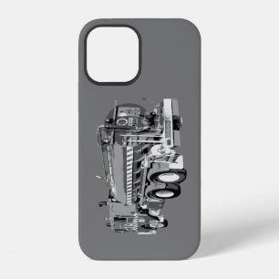 Grey Fire Engine Oil Paint, iPhone 12 Case