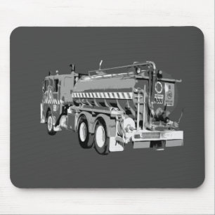 Grey Fire Truck Oil Painted,  Mouse Mat