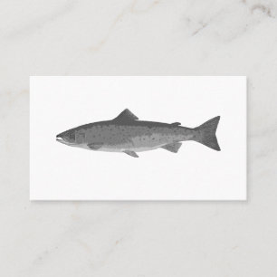 Grey fish business card