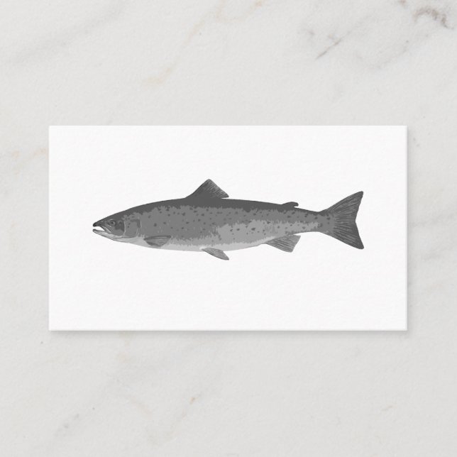 Grey fish business card (Front)