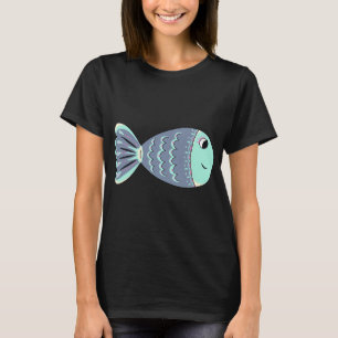 Grey Fish Clip Art Doodle T-Shirt