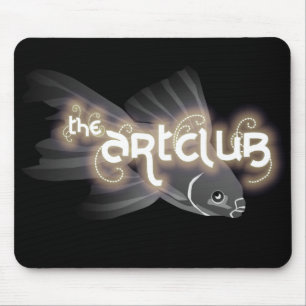 Grey Fish Mouse Pad