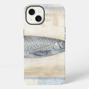 Grey Fish on Beige Background iPhone 13 Case