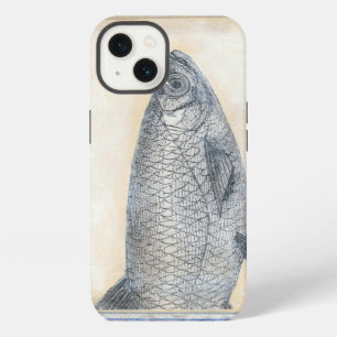 Grey Fish on Beige Background iPhone 13 Case