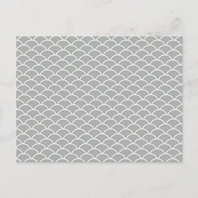 Grey Fish Scales Postcard (Front)