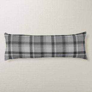 Grey Flannel Print long lumbar pillow