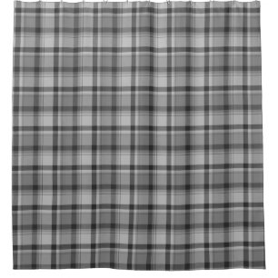 Grey Flannel Print Shower Curtain (liner separate)