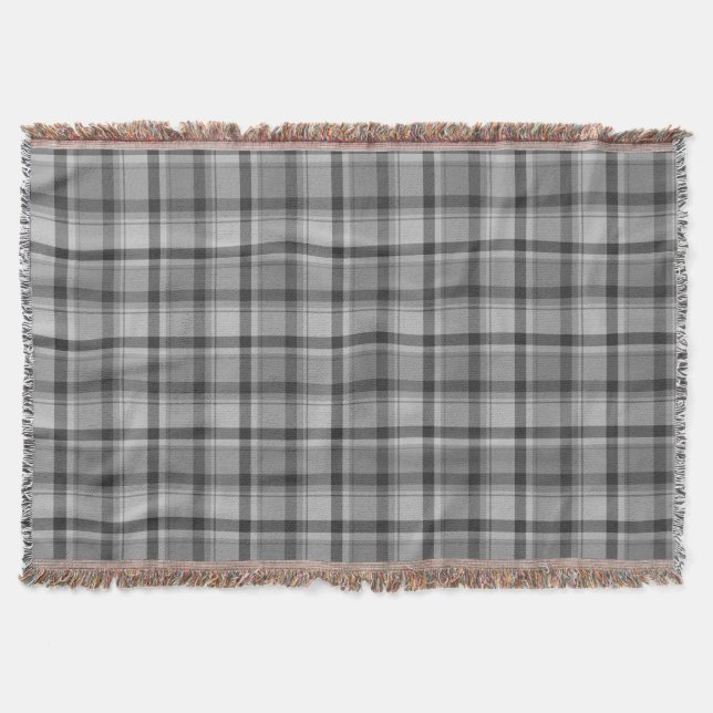 Grey Flannel Print, Throw Blanket (Front)