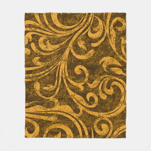Grey floral, high-resolution seamless texture. fleece blanket