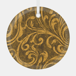 Grey floral, high-resolution seamless texture. glass tree decoration
