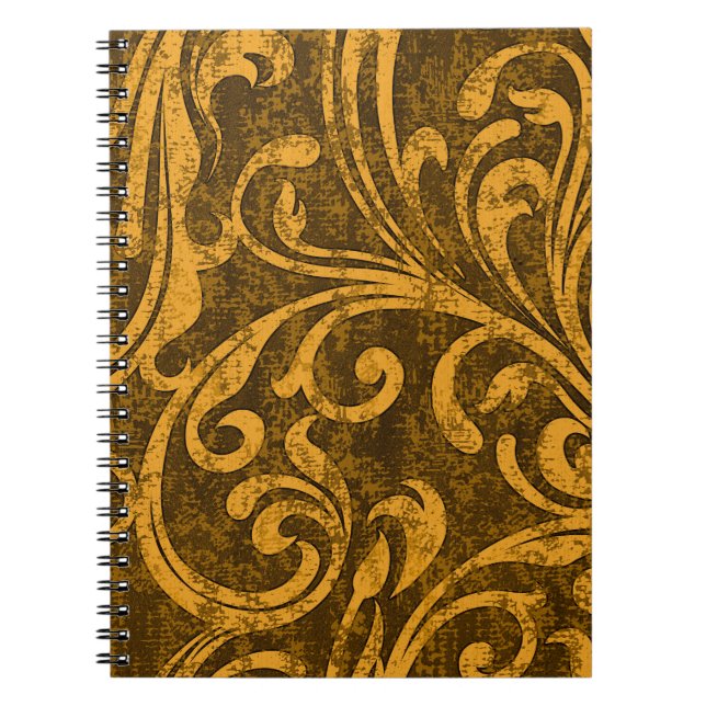 Grey floral, high-resolution seamless texture. notebook (Front)