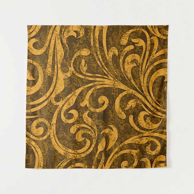 Grey floral, high-resolution seamless texture. tapestry (Front)