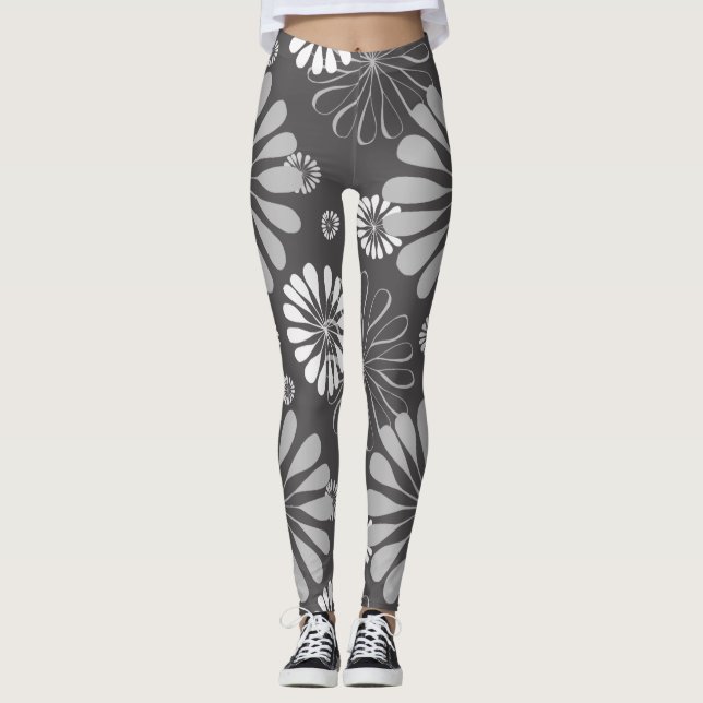 grey floral leggings (Front)