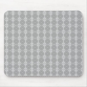 Grey Floral Pattern Mouse Mat