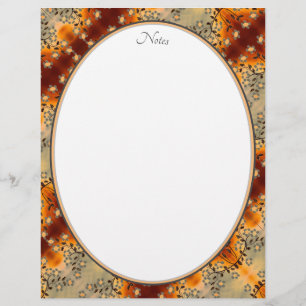 Grey  Floral Patterned Custom Letterhead