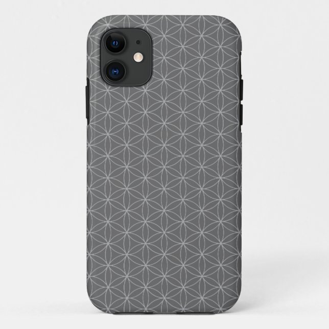 Grey Flower of Life Case-Mate iPhone Case (Back)