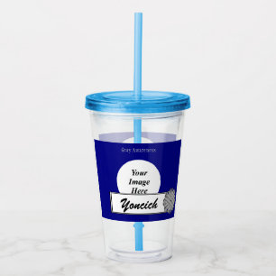 Grey Flower Ribbon by Kenneth Yoncich Acrylic Tumbler
