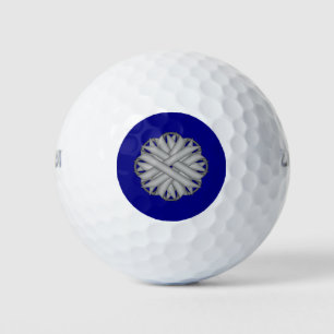 Grey Flower Ribbon by Kenneth Yoncich Golf Balls