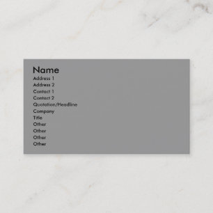 Grey Foam Rubber Business Card