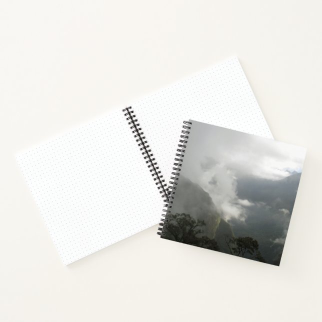 Grey Foggy Clouds Mountains Bullet Journal (Inside)