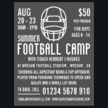 Grey Football Helmet, Football Camp Advertising Flyer<br><div class="desc">Grey Football Helmet,  Football Camp Advertising Flyers By The Business Card Store.</div>