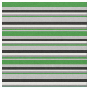 Grey, Forest Green, Gray, White & Black Colored Fabric
