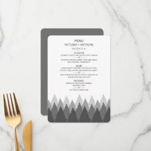 Grey Forest Range Woodland Wedding Menu