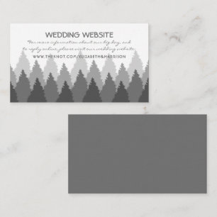 Grey Forest Range Woodland Wedding Website Enclosure Card