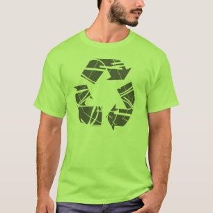 Grey Fractured Recycling Sign T-Shirt