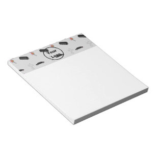 Grey funeral business pattern notepad
