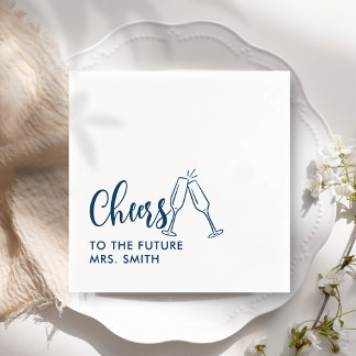 Grey Future Mrs Modern Bridal Shower Napkin