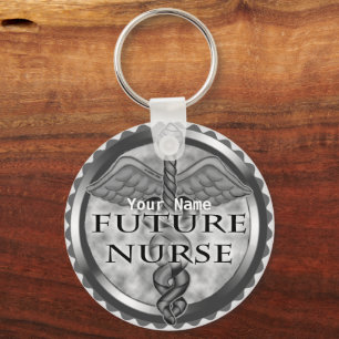 Grey Future Nurse  Keychain