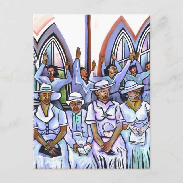 Grey Gallery: Praise Be Postcard (Front)