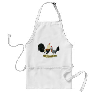 Grey Game Fowl Pair Standard Apron