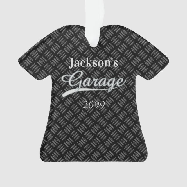 Grey Garage Shirt Shaped Ornament (Front)
