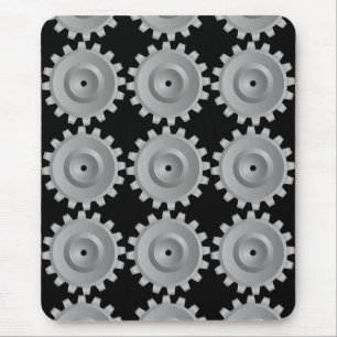 Grey Gear Mouse Mat