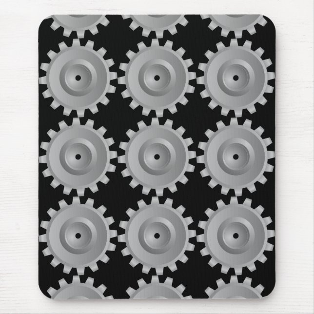 Grey Gear Mouse Mat (Front)