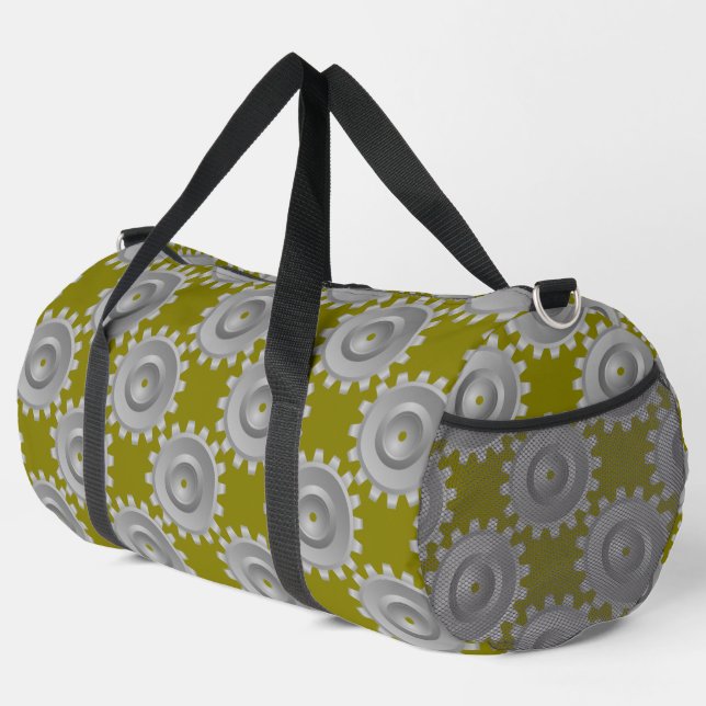 Grey Gears Duffle Bag (Right Corner)