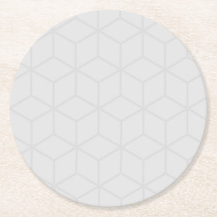 Grey geometric coaster set
