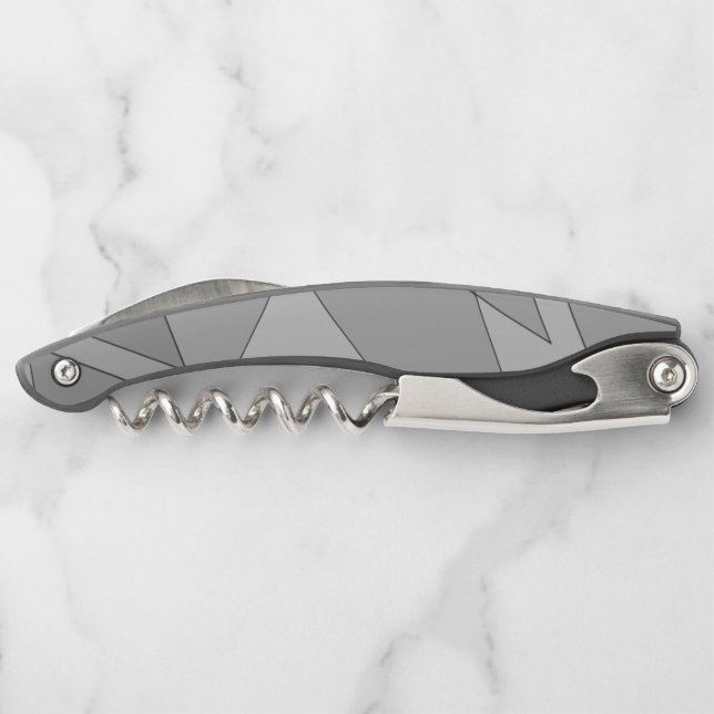 Grey Geometric  Corkscrew (Back)